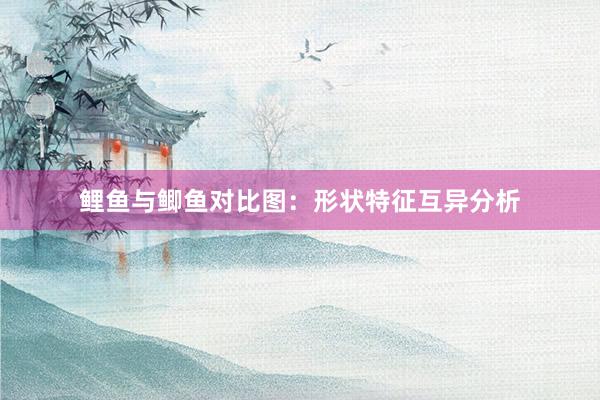 鲤鱼与鲫鱼对比图：形状特征互异分析